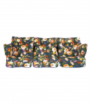 Kiigepadjad ROMA 108x56x10cm, sinised lilled, kangas 428, 100% pol&uuml;ester