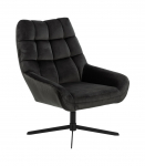 Tugitool PARIS, 73x82x88cm, hallikas pruun samet, p&ouml;&ouml;rlev, ristjalg: must metall