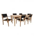 S&ouml;&ouml;gilauakomplekt MALDIVE 6 tooliga, must