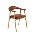 Tool ADDI k&auml;etugedega, pruun, 56x54xH75,5cm, kunstnahk, &otilde;litatud raam