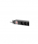 Lanberg Power Distribution Unit (PDU) 19" 1U 16A 2m 8x French Outlets PDU-08E-0200-BK