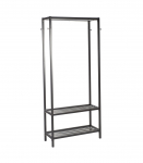 Esikuriiul STRAIGHT 85x32xH180cm, terasest raam, v&auml;rvus: must / kroom