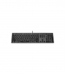 A4Tech FSTYLER FX60H (White Backlit) keyboard USB QWERTY Black, Grey