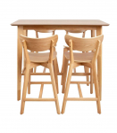 Baarilauakomplekt ROXBY 4-tooliga, 120x60xH105cm