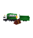 Truck With Crane Friction Drive Sounds Green Wood 1:16