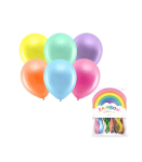 PartyDeco &otilde;hupall, 10 tk, 30 cm, metallik, vikerkaar