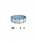 Frame pool Bestway Steel Pro Max Set 427x107 cm, with filter pump and accessories (56950)