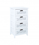 Kummut MIHKLI 4-sahtliga 40x29x73cm, valge