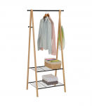 Stange FOREST 2-riiuli ja 4-nagiga 79x45xH155cm, materjal: m&auml;nnipuit / teras, v&auml;rvus: naturaalne / must