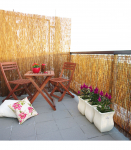 Rull bambusaed IN GARDEN, 1x3m, naturaalne bambus D14/16mm, &uuml;hendustraat l&auml;bi bambuse