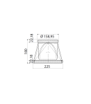 Faber &uuml;leminek kandiliselt 220 x 90 mm &uuml;marale 150 mm torule