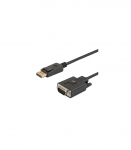 Savio Cl-203 1.8 m DisplayPort VGA (D-Sub) Black