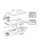 Whirlpool AKWL 728/NB Black Built-in 75 cm Gas 5 zone(s)