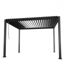 Varikatus MIRADOR-111 3x3m klaasist l&uuml;kandseintega, tumehall