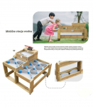 CLASSIC WORLD EDU puidust XL veelaud veekanaliga ja tammidega