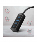 AXAGON Miniature metal four-port USB 3.2 Gen 1 hub HUE-M1AL