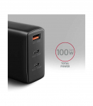 AXAGON GaN wallcharger, 3x port (USB-A + 2x USB-C), PD3.0/PPS/QC4+/SFC2.0/AFC/SCP/FCP/Apple, 100W ACU-DPQ100