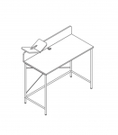 Kirjutuslaud HEDVIG 100x49,5xH102cm, saar/must