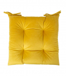 Toolipadi VELVET 2, 40x40cm, kollane, 100% pol&uuml;ester, kangas-828