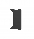 Genesis Holm Modular Side Desk Top Right 40cm NDS-2279 Anthracite Black