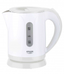 Adler Kettle AD 1371w Electric 850 W 0.8 L Stainless steel/Polypropylene 360&deg; rotational base White