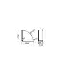&Otilde;hupuhastaja &uuml;hendus horisontaalne ristk&uuml;lik 90&deg; 220x90 mm Faber