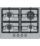 Bosch Serie 4 PGH6B5K90 hob Stainless steel Built-in 60 cm Gas 4 zone(s)