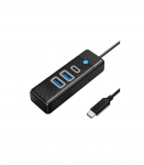 Adapter Hub USB-C do 2x USB 3.0 + USB-C Orico, 5 Gbps, 0.15m (czarny)