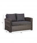 Diivan GENEVA 2-kohaline 129x78xH78 cm, hall