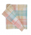 Laudlina LONETA 136x220cm, roosa-roheline ruut, 50% pol&uuml;ester, 50% puuvill, kangas 356