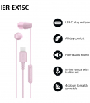 Sony Earbuds IER‑EX15C Wired In-ear Microphone Pink
