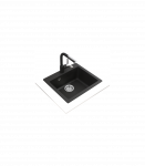 Valamu Teka Clivo 50 S-TQ Tequartz must graniit