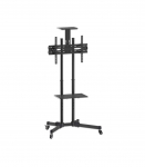 Manhattan TV & Monitor Mount, Trolley Stand, 1 screen, Screen Sizes: 37-65", Black, VESA 200x200 to 600x400mm, Max 40kg,