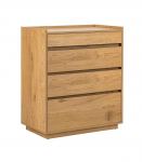 Kummut SACHA 75x40xH89cm, tammedekooriga melamiin