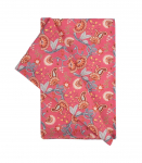 Laudlina LONETA 136x220cm, lilled roosal p&otilde;hjal, 50% pol&uuml;ester, 50% puuvill, kangas 357