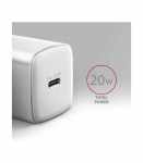 AXAGON Wallcharger 1x port USB-C, PD3.0 / PPS /QC4+/AFC/FCP/Apple, 20W ACU-PD20W