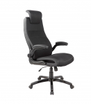 T&ouml;&ouml;tool PISTOIA, 68x72xH113-121cm, must, kangas, kunstnahk, plastik