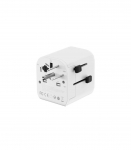 Gembird TPA-EU1A1C20-01-W Grounded universal travel power adapter, 20 W, white Gembird