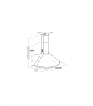 Chimney Hood Akpo WK-4 Dandys GOLD 60 cm 450 m3/h, Black