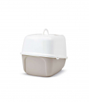 SAVIC Nestor Jumbo White - Coffee - covered cat litter box - 66.5x48.5x46.5 cm - 1 pc.