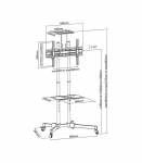 Techly ICA-TR16T signage display mount 177.8 cm (70") Black