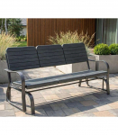 3-seater garden swing bench 170 cm, dark green