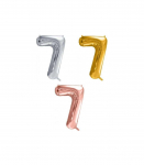 PartyDeco fooliumist &otilde;hupall, number 7, suur, 86 cm