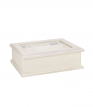 Teekarp SAMIRA 26,5x22x8,5cm, antiikvalge