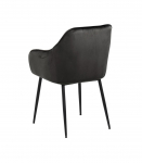 Tool BROOKE 55x58xH83cm, iste/seljatugi: samet kangas, v&auml;rvus: hallikas pruun, jalad: must metall