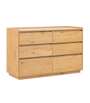 Kummut SACHA 120x40xH80cm, tammedekooriga melamiin