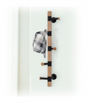 Seinanagi FOREST 5-konksuga 16,5x20xH60cm, materjal: puit / teras, v&auml;rvus: naturaalne / must