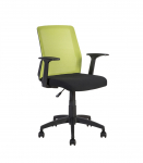 T&ouml;&ouml;tool ALPHA, 60x55xH87,5-95cm, must/roheline, pol&uuml;esterkangas, plastik