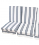 Kiigepadjad MONTREAL 114x52x9cm/3tk, must-valge triibuline, 100% pol&uuml;ester