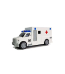 Auto Ambulance with friction drive white 1:20 with sound